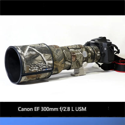 ROLANPRO Camera Lens Cover for Canon EF 300mm f/2.8 L USM Nylon Camouflage Lens Clothing Rain Cover Lens Sleeve Guns Case