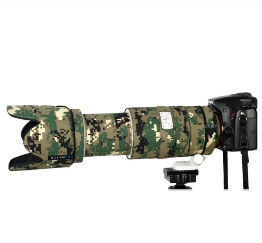 ROLANPRO Lens Camouflage Coat Rain Cover for Sony SONY 70-400mm F/4-5.6 G SSM II Lens Protective Case For Sony SLR camera Lens