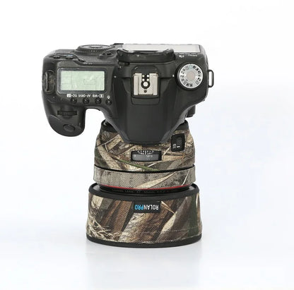 ROLANPRO Lens Camouflage Coat for Canon EF 50mm f1.2L USM Rain Cover Lens Protective Sleeve Guns Case Photography Clothing