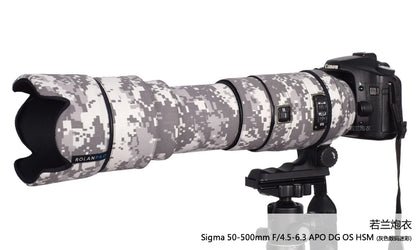 ROLANPRO Lens Camouflage Coat for Sigma APO 50-500mm F/4.5-6.3 DG OS HSM Lens Protective Sleeve Guns Case Lens Cover Foto DSLR