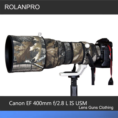 ROLANPRO Lens Camouflage Coat for Canon EF 400mm F/2.8 L IS USM Lens Protective Sleeve Guns Case Camera Cover Outdoor