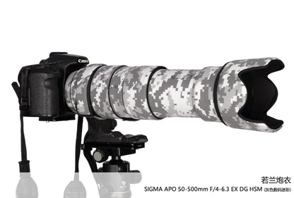 ROLANPRO Lens Camouflage Coat for Sigma APO 50-500mm F/4-6.3 EX DG HSM Lens Protective Sleeve Guns Case Cover Foto Bag