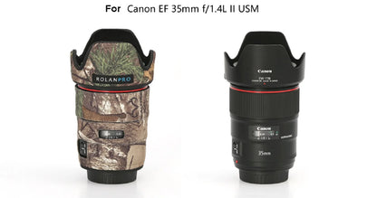 ROLANPRO Lens Coat for Canon EF 35mm f1.4L II USM Camouflage Rain Cover Lens Protective Sleeve Guns Case Photography Clothing