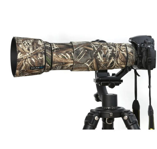 ROLANPRO Camera Lens Coat Camouflage Rain Cover For Nikon AF-S 200-500mm F5.6E ED VR Protective Case Guns Sleeve Lens's Hood Cap