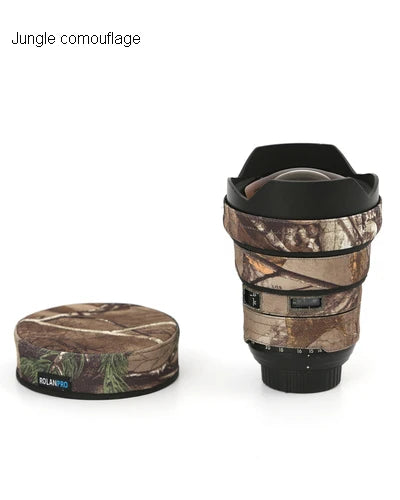 ROLANPRO Lens Coat for Nikon AFS 14-24mm F/2.8G ED Camouflage Rain Cover Lens Sleeve Guns Clothing Photography Case