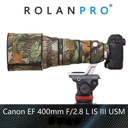 ROLANPRO Waterproof Lens Camouflage Coat for Canon EF 400mm F/2.8 L IS III USM Lens Protective Cover Guns Case Photography Cover