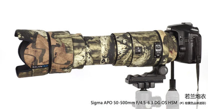 ROLANPRO Lens Camouflage Coat for Sigma APO 50-500mm F/4.5-6.3 DG OS HSM Lens Protective Sleeve Guns Case Lens Cover Foto DSLR