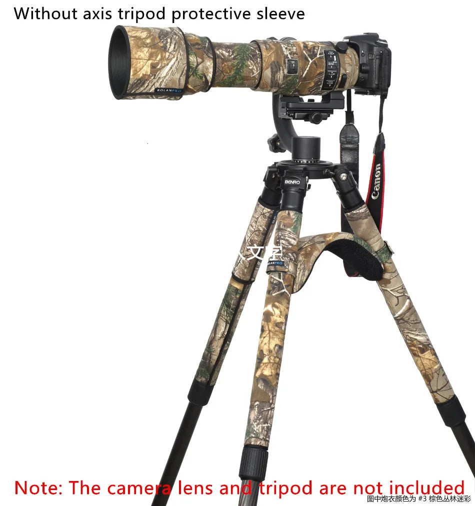 ROLANPRO No Axis Tripod Shoulder Pads Shielding Sleeve Case Shoulder Pads Camera Guns Clothing For GITZO Benro RRS LEOFOTO