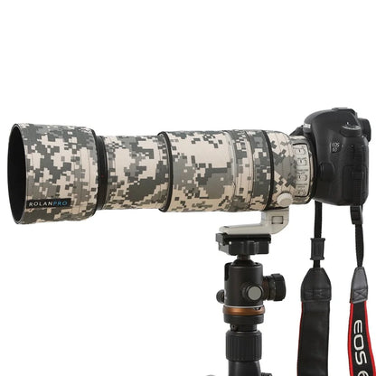 ROLANPRO Lens Camouflage Coat for Canon EF 100-400mm f4.5-5.6 L IS II USM Lens Protective Cover Guns Case Photography Backpack