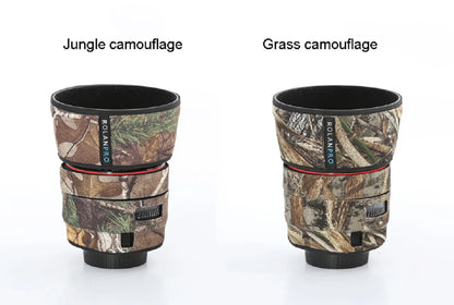 ROLANPRO Waterproof Lens Coat for Canon EF 85mm f1.2L II USM Camouflage Rain Cover Lens Sleeve Guns Case Photography Clothing