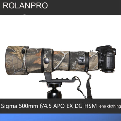 ROLANPRO Lens Cover for Sigma APO 500mm f/4.5 EX DG HSM Camouflage Lens Clothing Rain Cover Lens Sleeve Guns Case