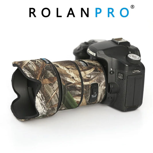 ROLANPRO Lens Coat for SIGMA 50mm F1.4 DG ART Camouflage Rain Cover Lens Protective Sleeve Guns Case Photography Clothing