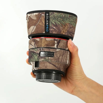 ROLANPRO Waterproof Lens Coat for Canon EF 85mm f1.2L II USM Camouflage Rain Cover Lens Sleeve Guns Case Photography Clothing