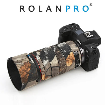 ROLANPRO Waterproof Lens Coat for Canon RF 100mm F2.8 L MACRO IS USM Camouflage Lens Protective Sleeve Canon RF 100mm Lens Case