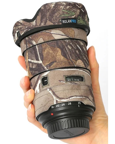 ROLANPRO Lens Coat for Canon EF 16-35mm F/2.8L III USM Camouflage Rain Cover Lens Protective Sleeve Guns Clothing Photography