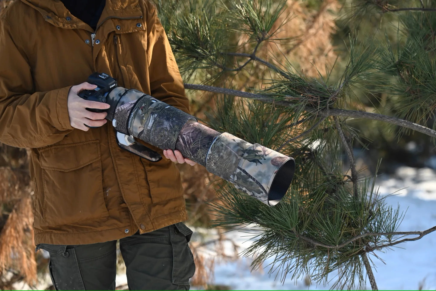 ROLANPRO Waterproof Lens Cover for Canon RF 200-800mm F6.3-9 IS USM Camouflage Rain Cover Lens Protection Sleeve Guns Case