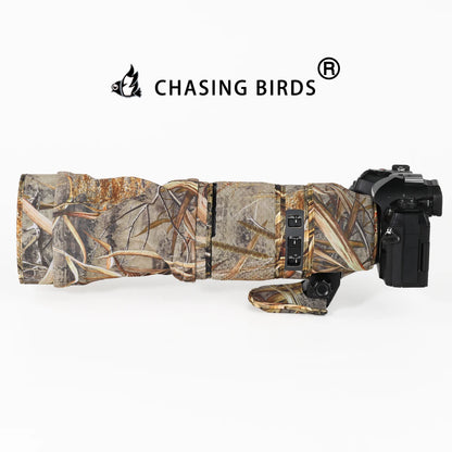CHASING BIRDS camouflage lens coat for Olympus 100-400mm F5-6.3 IS ED MSC elastic waterproof and rainproof OM 100400 lens cover