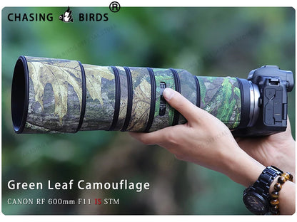 Chasing birds camouflage lens coat for CANON RF 600 F11 IS waterproof and rainproof lens protective cover canon rf 600mm f11 STM