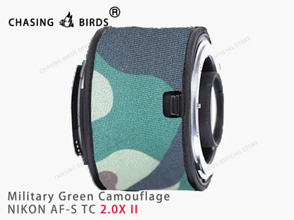 Chasing birds camouflage lens coat for NIKON AF-S teleconverter 1.4X 2.0X 1.7X waterproof and rainproof lens protective cover