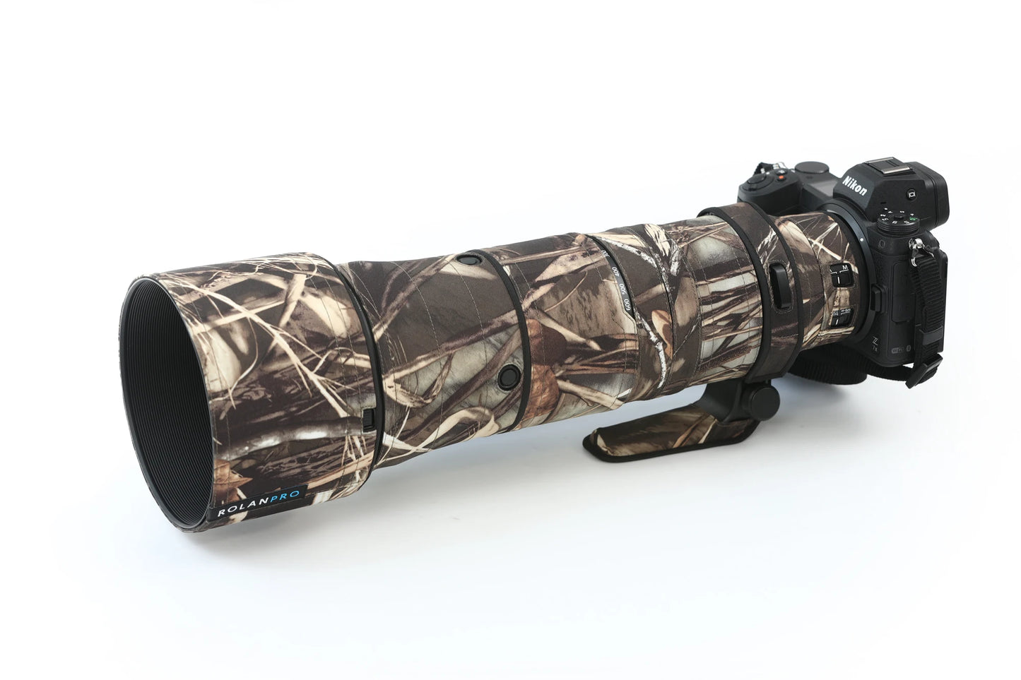 ROLANPRO Waterproof Lens Camouflage Coat for Nikon Z 180-600mm F/5.6-6.3 VR Lens Protective Cover Nikon Z 180 600 Guns Case