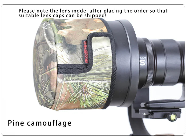 CHASING BIRDS lens cap lens camouflage waterproof shot cap for CANON NIKON lens hood rainproof camo lens cap