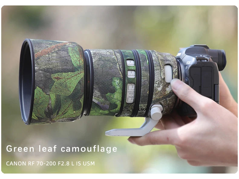 CHASING BIRDS camouflage lens coat for CANON RF 70 200 mm F2.8 L IS USM waterproof and rainproof lens coat protective cover