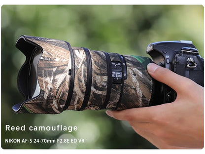 Chasing birds lens coat for NIKON AF-S 24-70mm F2.8 E ED VR waterproof and rainproof camo lens coat protective cover nikon 2470