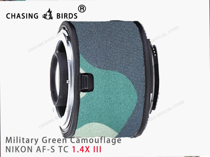 Chasing birds camouflage lens coat for NIKON AF-S teleconverter 1.4X 2.0X 1.7X waterproof and rainproof lens protective cover