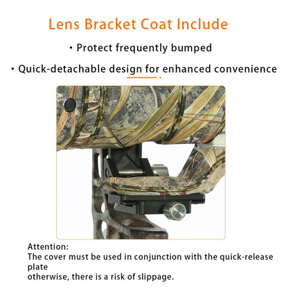 CHASING BIRDS camouflage lens coat for Sony 200-600 mm GM OSS waterproof and rainproof lens protective cover SEL 200600 lens bag
