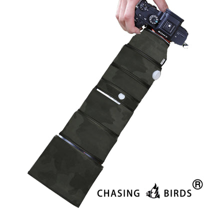 CHASING BIRDS Camouflage Waterproof Lens Coat for Sony FE 200-600mm F5.6-6.3 G OSS Rainproof Lens Protective Cover SEL 200600