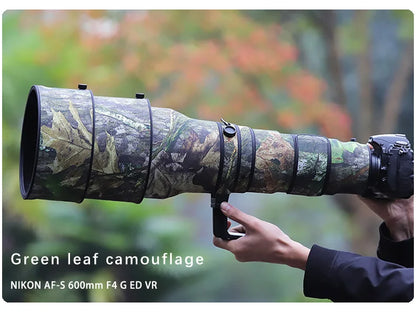 CHASING BIRDS lens coat for NIKON AF-S 600 F4 G ED VR elastic waterproof and rainproof camouflage lens coat protective cover