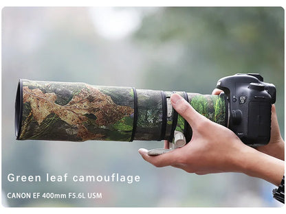 CHASING BIRDS camouflage lens coat for CANON EF 400 mm F5.6 L waterproof and rainproof elasticity lens protective cover