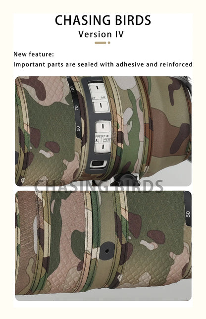 CHASING BIRDS Lens Camouflage Coat for NIKON AF-S 200mm F2 G II ED VR Waterproof and Rainproof Elastic Lens Protective Cover