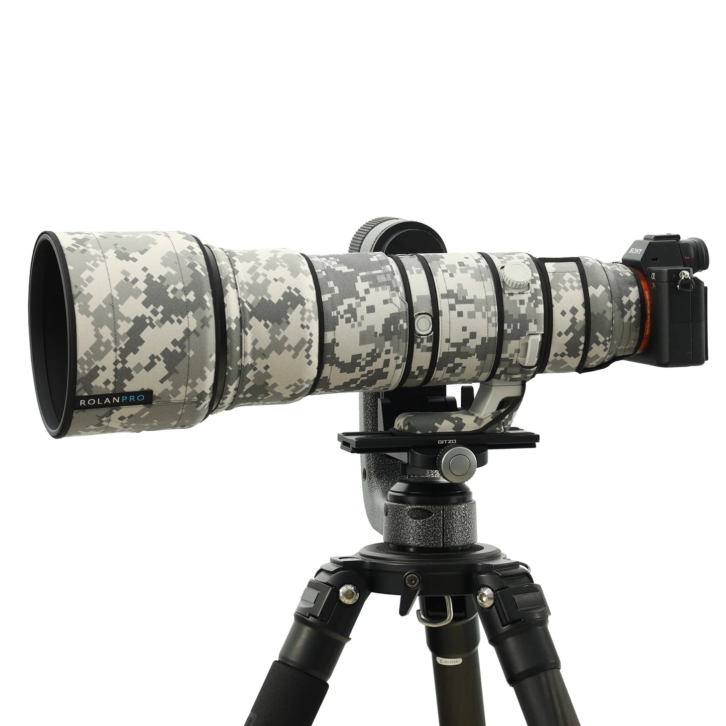 ROLANPRO Camouflage Lens Cover for Sony FE 400-800mm F6.3-8 G OSS SEL400800G Waterproof Rainproof Lens Protective Coat Guns Case