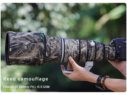 CHASING BIRDS camouflage lens coat for CANON EF 500mm L IS II USM waterproof and rainproof elasticity lens protective cover
