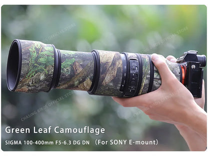 CHASING BIRDS Camouflage Lens Coat for SIGMA 100-400mm F5-6.3 DG DN OS for SONY E-mount Waterproof and Rainproof Len Protective