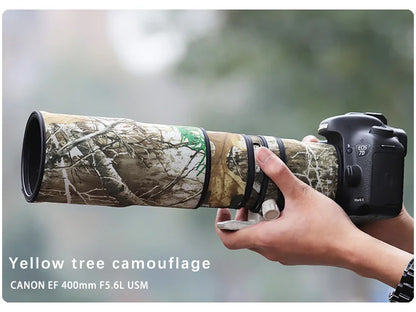 CHASING BIRDS camouflage lens coat for CANON EF 400 mm F5.6 L waterproof and rainproof elasticity lens protective cover