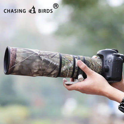 CHASING BIRDS camouflage lens coat for CANON EF 400 mm F5.6 L waterproof and rainproof elasticity lens protective cover