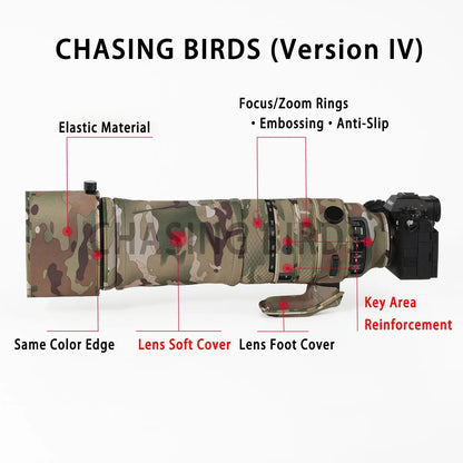 CHASING BIRDS camouflage lens coat for SIGMA 150-600mm F5-6.3 DG DN OS Sports  for SONY E-mount waterproof lens protective cover