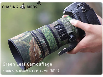 CHASING BIRDS camouflage lens coat for NIKON AF-S 300mm F4 E PF ED VR waterproof and rainproof lens protective cover nikon 300