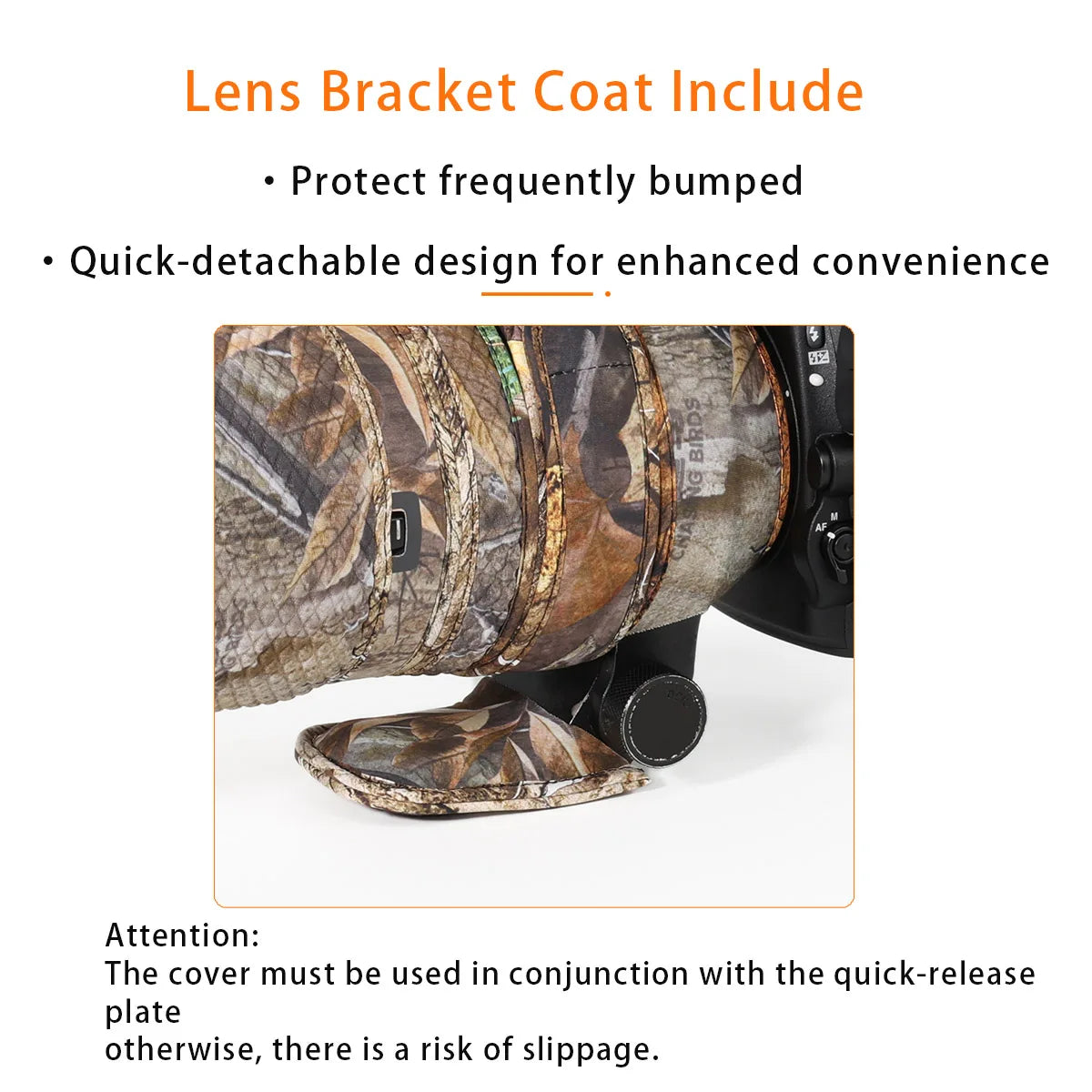 CHASING BIRDS camouflage lens coat for SIGMA 150 600mm F5-6.3 DG OS HSM Contemporary waterproof and rainproof protective cover