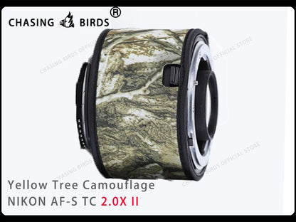 Chasing birds camouflage lens coat for NIKON AF-S teleconverter 1.4X 2.0X 1.7X waterproof and rainproof lens protective cover