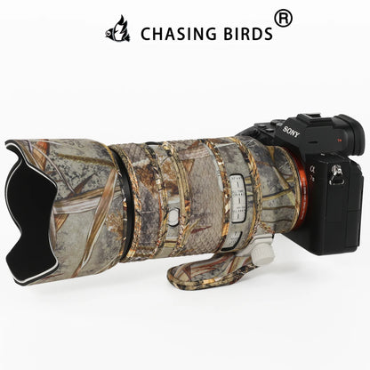 CHASING BIRDS camouflage lens coat for Sony FE 70-200mm F4 Macro G OSS II waterproof and rainproof elastic lens protect cover