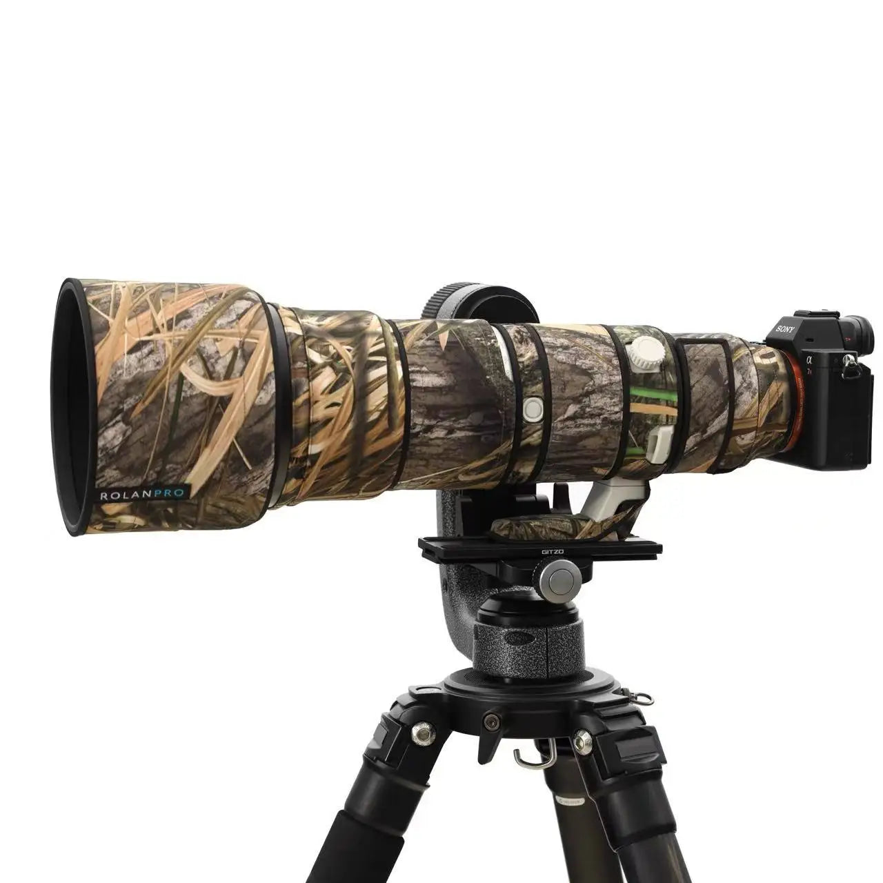 ROLANPRO Camouflage Lens Cover for Sony FE 400-800mm F6.3-8 G OSS SEL400800G Waterproof Rainproof Lens Protective Coat Guns Case