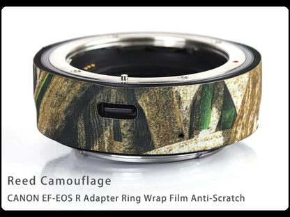 CHASING BIRDS Camouflage Waterproof Protective Coat for Canon EF-EOS R Adapter Ring Wrap Film Anti-Scratch