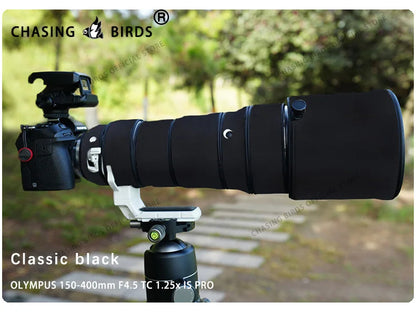 CHASING BIRDS camouflage lens coat for Olympus M.ZUIKO 150-400mm F4.5 TC 1.25X IS PRO waterproof OM system150 400 mm lens cover