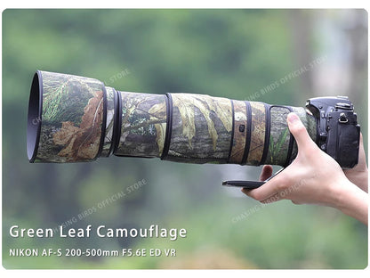 Chasing birds camouflage lens coat for NIKON 200 500mm F5.6 E waterproof and rainproof lens protective cover nikon lens cover