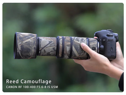 CHASING BIRDS camouflage lens coat for CANON RF 100 400mm F5.6-8 IS USM waterproof and rainproof elasticity len protective cover
