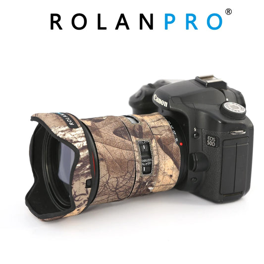 ROLANPRO Lens Coat for Canon EF 16-35mm f4 L IS USM Camouflage Rain Cover Lens Protective Sleeve Guns Case Photography Clothing
