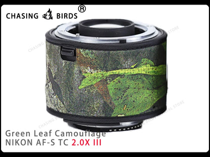 Chasing birds camouflage lens coat for NIKON AF-S teleconverter 1.4X 2.0X 1.7X waterproof and rainproof lens protective cover